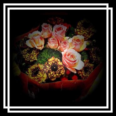 お礼の花束　シックに・・・｜「松花園」　（兵庫県神戸市須磨区の花キューピット加盟店 花屋）のブログ